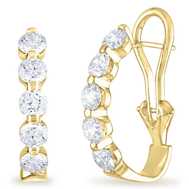 2 CT. TW. Diamond Earrings in 14K Yellow Gold (H-I, I1)