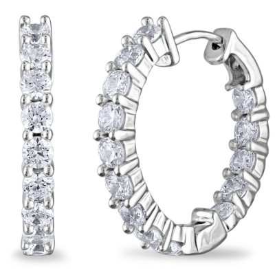 Men's 1/2 Ct. T.W. Diamond Hoop Earrings