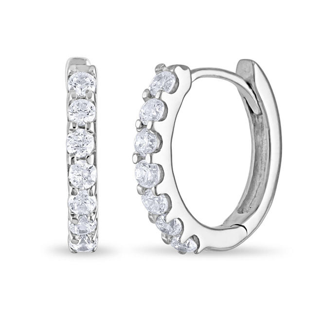 1 CT. TW. Diamond Hoop Earrings in 14K Gold (H-I, I1)      