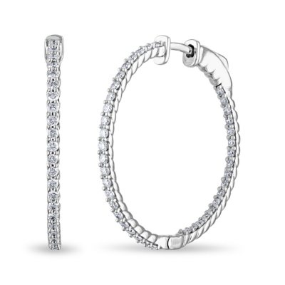 Sam's club diamond on sale hoop earrings