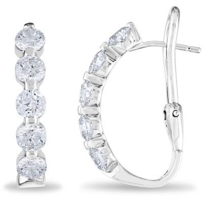 2 CT. TW. Diamond Earrings in 14K White Gold (H-I, I1) - Sam's Club