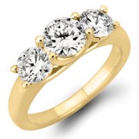 1.95 CT.TW Round Diamond 3-Stone Ring in 14K Yellow or White Gold (I, I1)