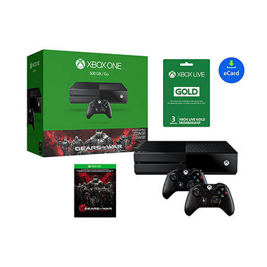 Xbox One 500GB Console Ultimate Edition Bundle with Gears of War, Extra Controller & 3 months Xbox Live Gold Card