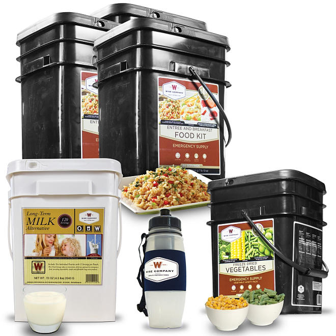 Wise Company 3-Month Premium Gluten-free Food Supply (1 Adult), or 1 Month Supply for 3 Adults