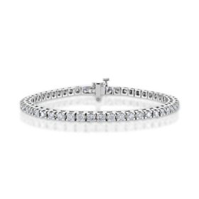 Round Cut Diamond Tennis Bracelet in 14K Gold