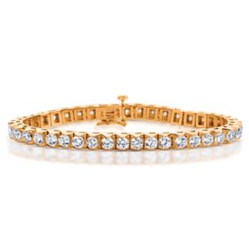 6.96 CT. T.W. Diamond Tennis Bracelet in 14K Gold H-I, I1