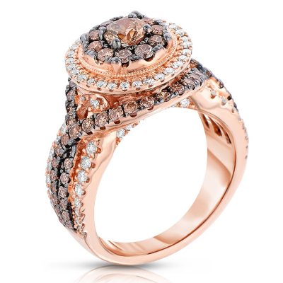 Chocolate rose gold engagement on sale rings