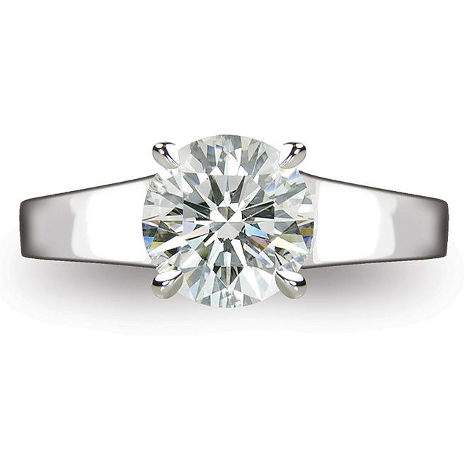 2.01 ct. Round Brilliant-Cut Diamond Solitaire Ring in Platinum (I, SI1)