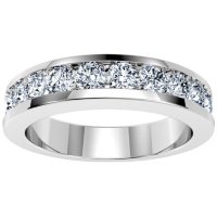 1.00 CT. T.W. Channel-Set Round Diamond Band in 14K Gold or Platinum (H-I, I1)