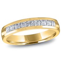 0.50 ct. t.w. Channel Set Princess Diamond Band in 14K Yellow Gold (H-I, I1)