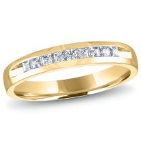0.25 CT. T.W. Channel Set Princess Diamond Band in 14K Yellow Gold (H-I, I1)