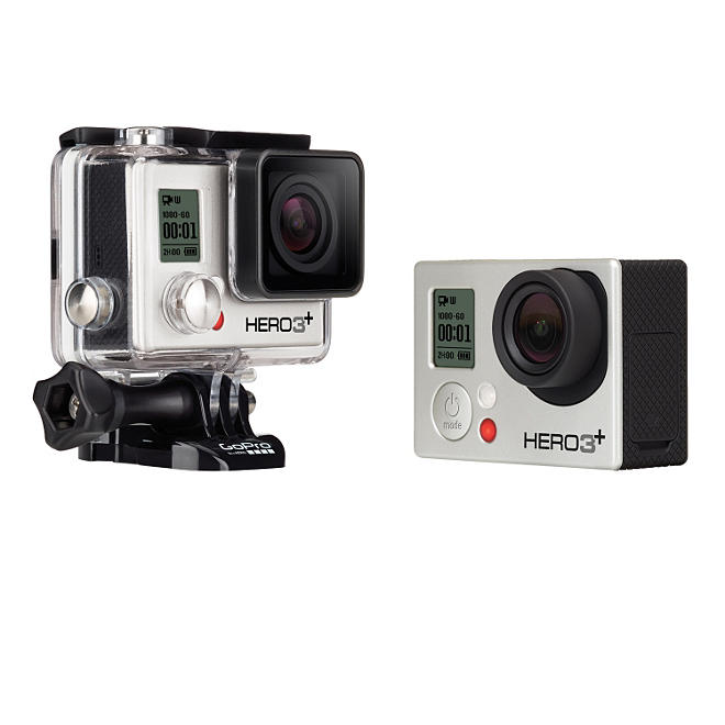 GoPro Full HD Hero3+ Bundle: Silver Edition with Dual Battery Charger and Rechargeable Battery