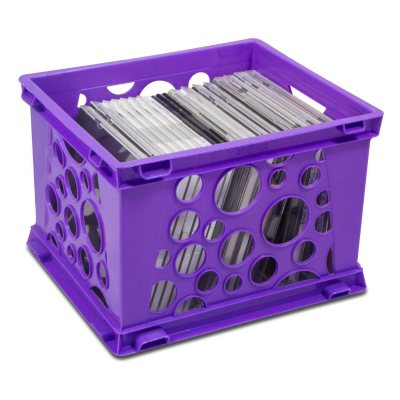 Purple Vented Dairy Crate - 13.1 L x 13.1 W x 11 Hgt.