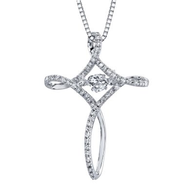 diamond cross pendant dancing topaz club sams samsclub sam