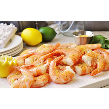 Tampa Bay Fisheries Cooked 26/30 EZ Peel Shrimp with Lemon Pepper Seasoning (1.5 lb. per pk., 16 pk.)
