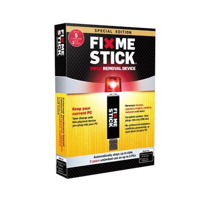 FixMeStick - Virus Removal Device - Unlimited Use on up to 5 PCs for 2 ...