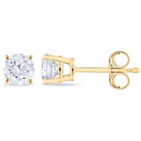 0.72 CT. T.W. Round Diamond Stud Earrings in 14K Gold (H-I, SI2)