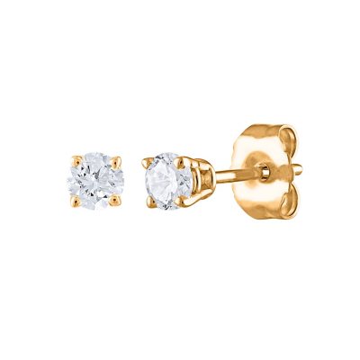 0.23 CT. T.W. Round Diamond Stud Earrings in 14K Gold (H-I, SI2) - Sam ...