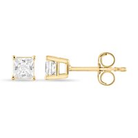 0.47 CT. T.W. Princess Diamond Stud Earrings in 14k Gold (I, I1)