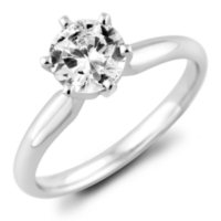1.95 CT. T.W.. Round Diamond Solitaire Ring in 18K Gold with Platinum Head (H, VS2)
