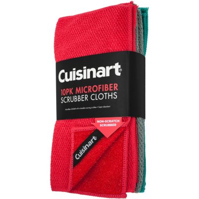 Microfiber Dish Cloths With Scrubber - 12 Pack (Scratch Free