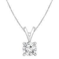 0.96 CT. Round Solitaire Pendant in 14K Gold