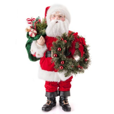 Fabric Santa with Wreath - 32