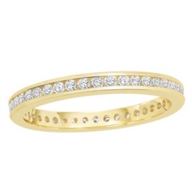 .50 CT. TW. Round Cut Channel Set Eternity band - 14K White or Yellow Gold