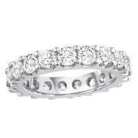 2.50 CT. TW. Round Cut Prong Set Eternity Band - 14K White or Yellow Gold 