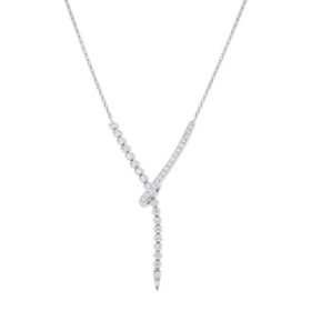 1.50 CT. T.W. Diamond Lariat Necklace in 14K White Gold