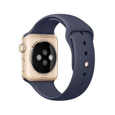 apple watch series 2 42mm gold aluminum case with midnight blue sport band