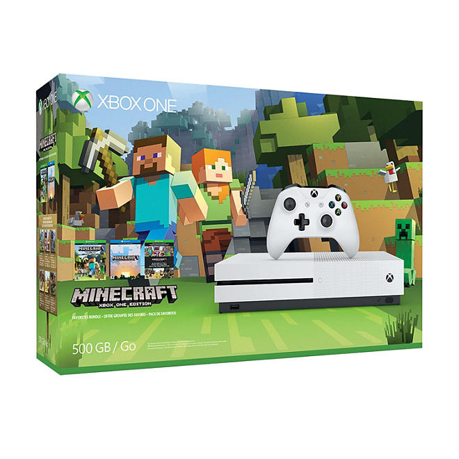 Xbox One S 500GB Minecraft Favorites Console Bundle