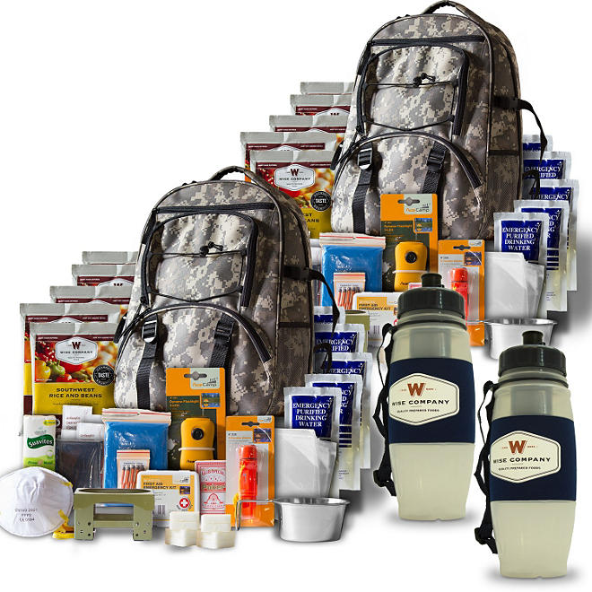Wise Ultimate 5-Day Bugout Backpacks, Plus 2 Water Filters (2 people)