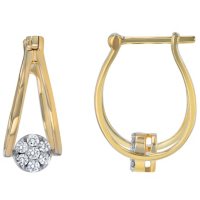 0.25 CT. T.W. Diamond Earrings in 14K Yellow Gold