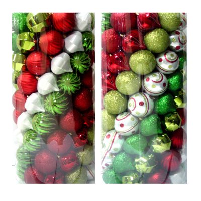 Christmas Ornaments - Red/Green/White - 100 ct. - Sam's Club