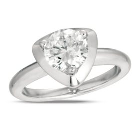0.50 ct. Diamond Solitaire Triangular-Top 18K White Gold Ring (I, SI2)