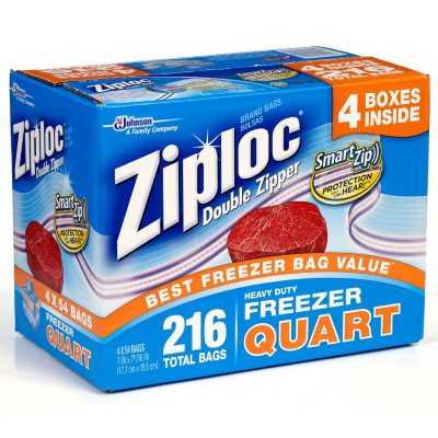 Ziploc® Double Zipper Quart Freezer Bags - Sam's Club