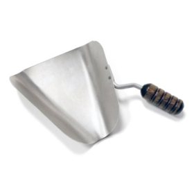Right Handed Aluminum Popcorn Scoop with Wood Handle - 1 oz.