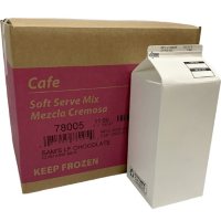 Chocolate Lowfat Frozen Yogurt Soft Serve Cafe Mix, Bulk Wholesale Case (1/2 gal., 6 pk.)