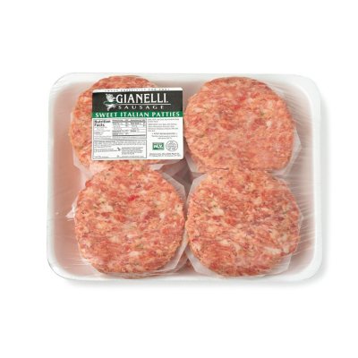 Gianelli Sweet Italian Pork Sausage Patties (priced per pound) - Sam's Club