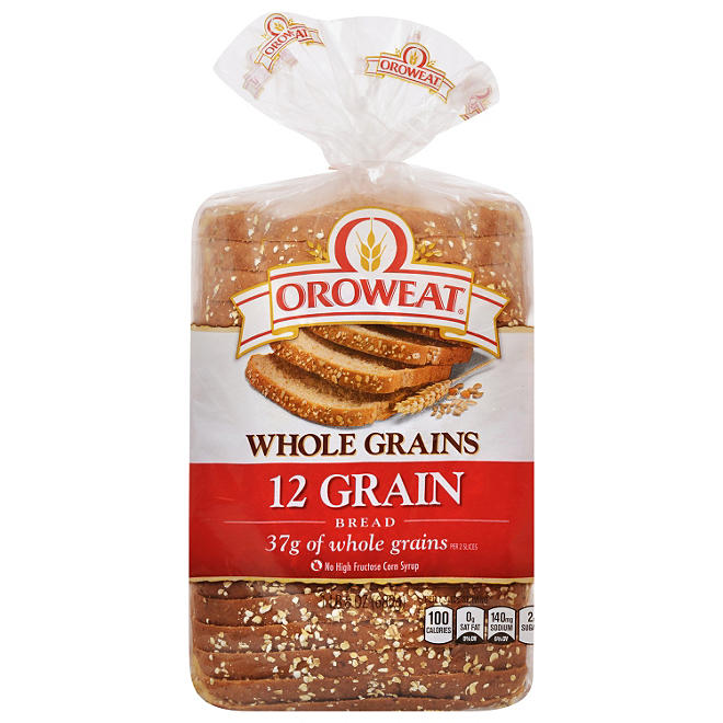 Oroweat Whole Grains 12 Grain Bread (24 oz. loaves, 2 ct.)