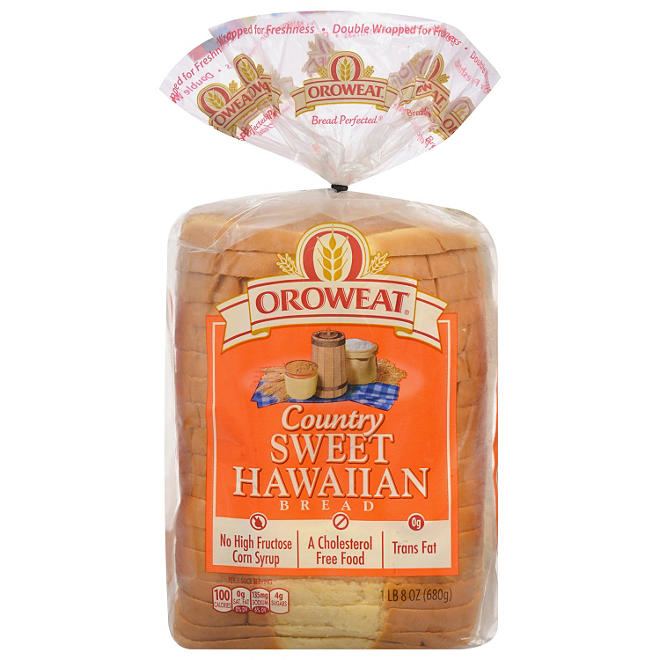 Oroweat Country Sweet Hawaiian Bread (24 oz. loaves, 2 pk.)