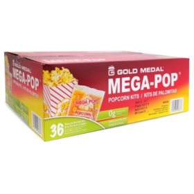 Gold Medal Mega Pop Popcorn Kit 6 oz. kit, 36 ct.