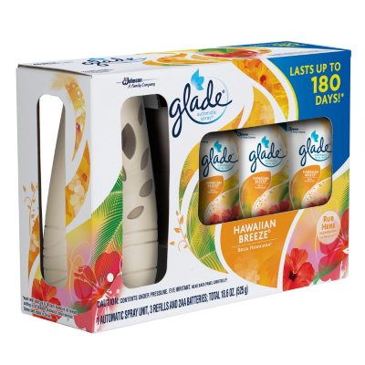 Glade Automatic Spray Starter plus 3 refills (Hawaiian Breeze Scent) - Sam's  Club