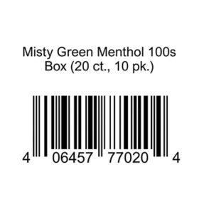 Misty Green Menthol 100s Box 20 ct., 10 pk.