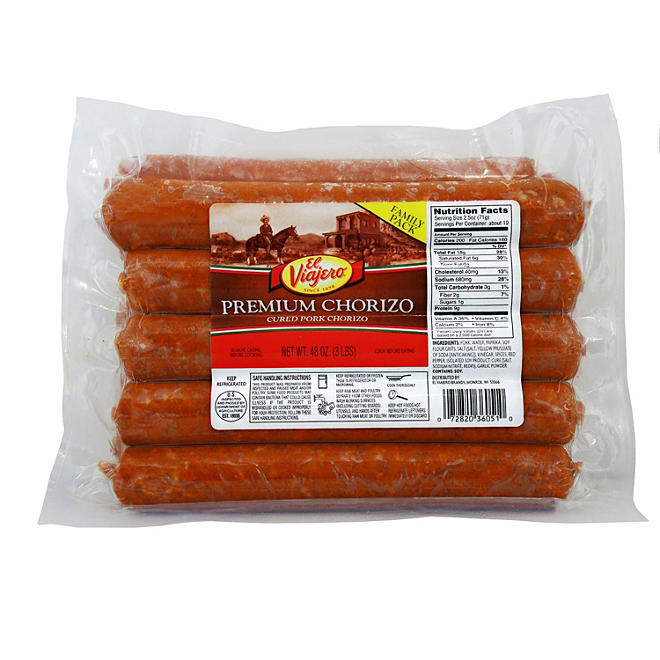 El Viajero Pork Chorizo (3 lbs.)