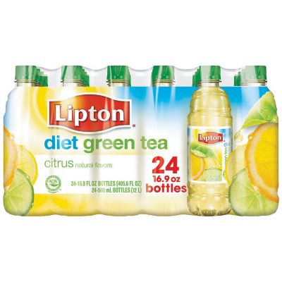 Lipton Diet Green Tea Citrus 16.9 Fl Oz 12 Count Bottles