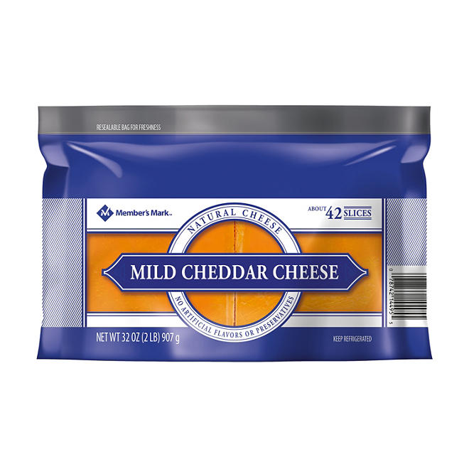 Member's Mark Sliced Mild Cheddar Cheese (2 lbs.)