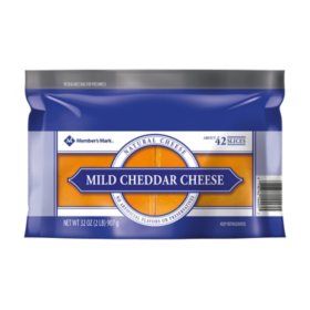Member's Mark Sliced Mild Cheddar Cheese, 2 lbs.