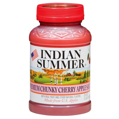 Indian Summer Chunky Cherry Applesauce 23 oz. Plastic Jars 12 ct